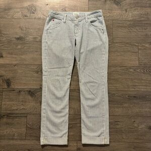 Hudson London Blue and White Stripped Pants in Women’s Size 25